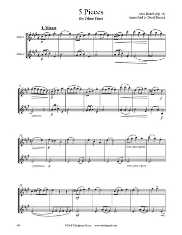 Beach 5 Pieces Oboe Duet