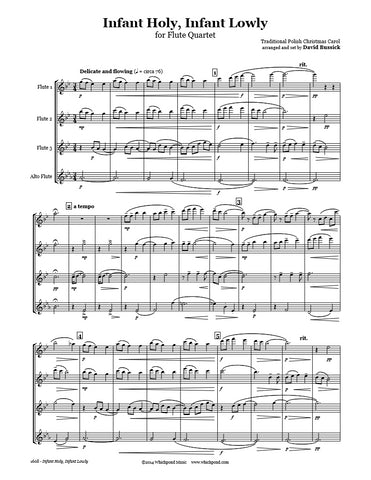 Infant Holy Infant Lowly Flute Quartet