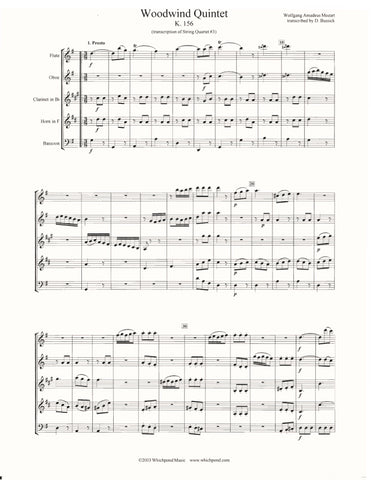 Mozart K. 156 Wind Quintet