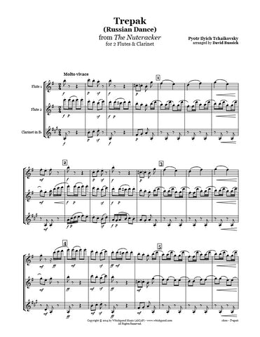 Nutcracker Russian Dance Flute/Clarinet Trio