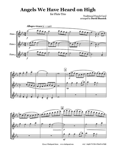 Angels We Have Heard On High Flute Trio