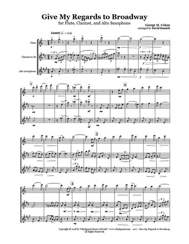 Cohan Give My Regards to Broadway Flute/Clarinet/Sax Trio