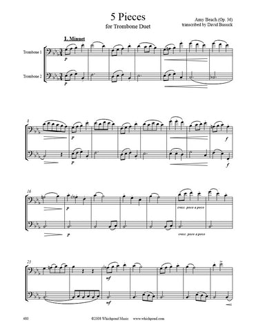 Beach 5 Pieces Trombone Duet