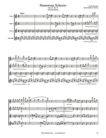 Prokofiev Humorous Scherzo Flute Quartet