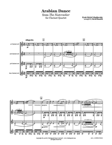 Nutcracker Arabian Dance Clarinet Quartet