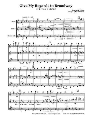 Cohan Give My Regards to Broadway Flute/Clarinet Trio