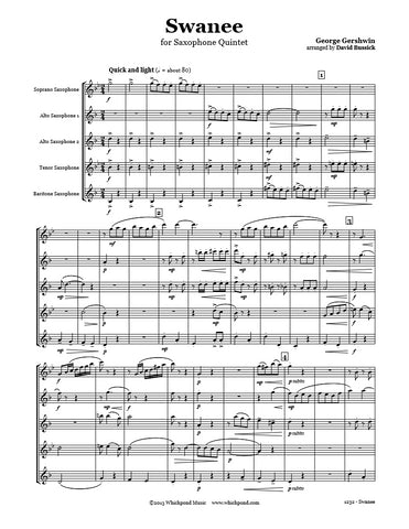 Gershwin Swanee Saxophone Quintet