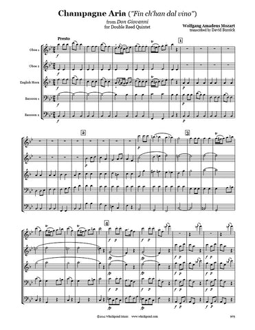 Mozart Champagne Aria Double Reed Quintet
