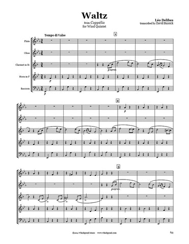 Delibes Coppélia Waltz Wind Quintet