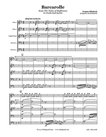 Offenbach Barcarolle Double Reed Quintet