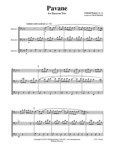 Fauré Pavane Bassoon Trio