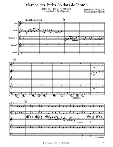 Pierné March of the Toy Soldiers Wind Quintet