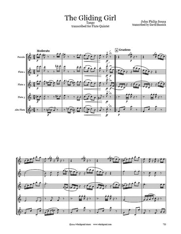 Sousa Gliding Girl Tango Flute Quintet