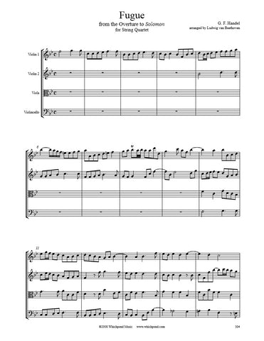 Handel/Beethoven Fugue String Quartet