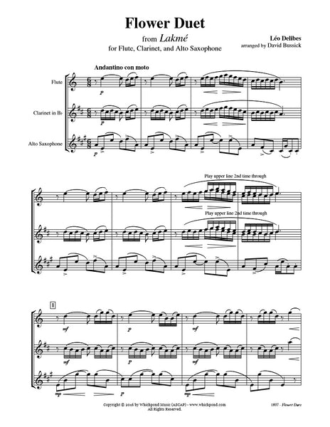 Delibes Flower Duet Flute/Clarinet/Sax Trio