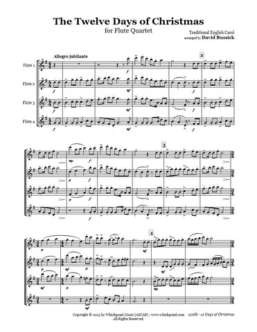 12 Days Of Christmas Flute Quartet