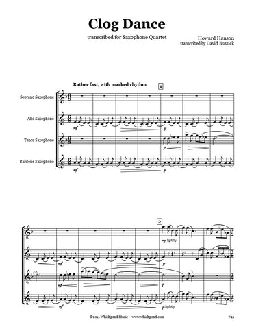 Hanson Clog Dance Saxophone Quartet