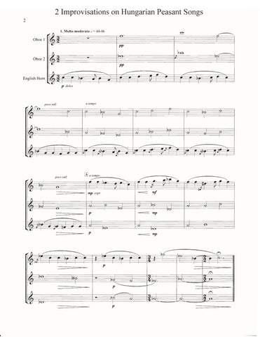 Bartók 13 Pieces Oboe/English Horn Trio