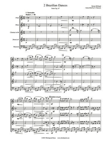 Milhaud 2 Brazilian Dances Wind Quintet