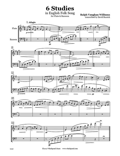 Vaughan Williams 6 Studies Flute/Bassoon Duet