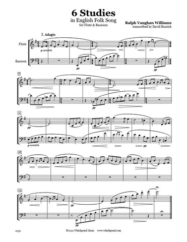 Vaughan Williams 6 Studies Flute/Bassoon Duet