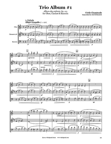 Chaminade Trio Album #1 Oboe/Clarinet/Bassoon Trio