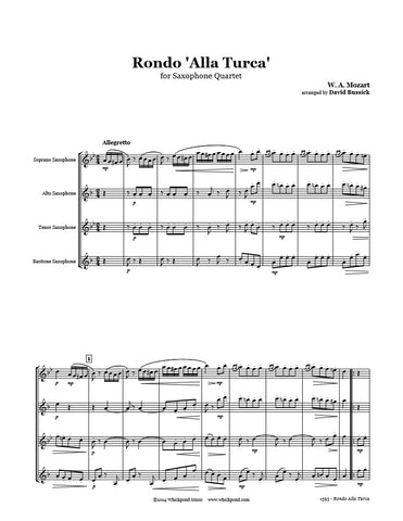 Mozart Turkish March Saxophone Quartet