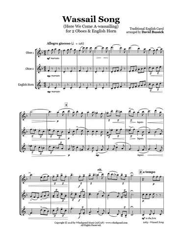 Wassail Song Oboe/English Horn Trio