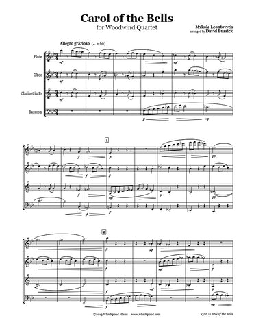 Carol of the Bells Wind Quartet