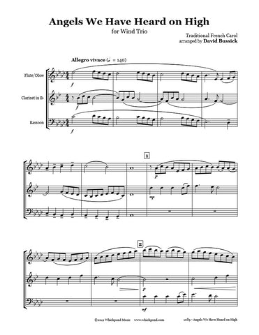 Angels We Have Heard On High Wind Trio