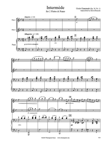 Chaminade Intermede Flute Duet & Piano