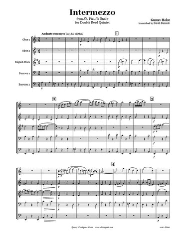 Holst Intermezzo Double Reed Quintet