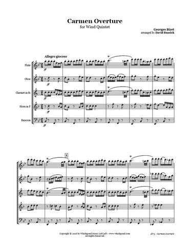 Bizet Carmen Overture Wind Quintet