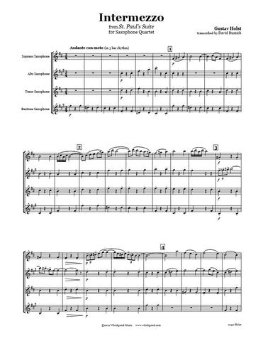 Holst Intermezzo Saxophone Quartet