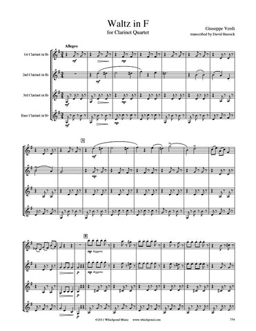 Verdi Waltz Clarinet Quartet