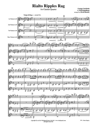 Gershwin Rialto Ripples Rag Clarinet Quartet
