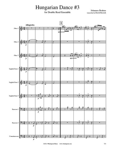 Brahms Hungarian Dance #3 Double Reed Choir