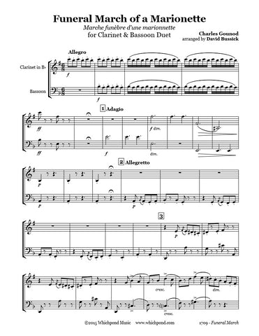 Gounod Funeral March Clarinet/Bassoon Duet