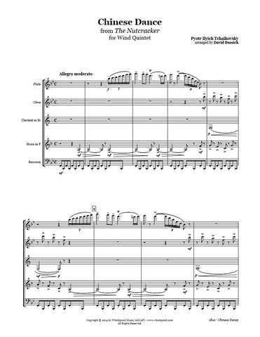 Nutcracker Chinese Dance Wind Quintet