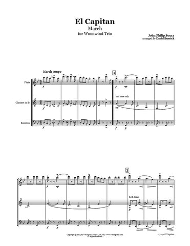 Sousa El Capitan March Flute/Clarinet/Bassoon Trio