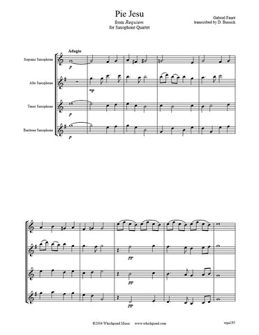 Fauré Pie Jesu Saxophone Quartet