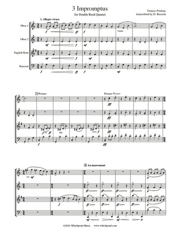 Poulenc 3 Impromptus Double Reed Quartet