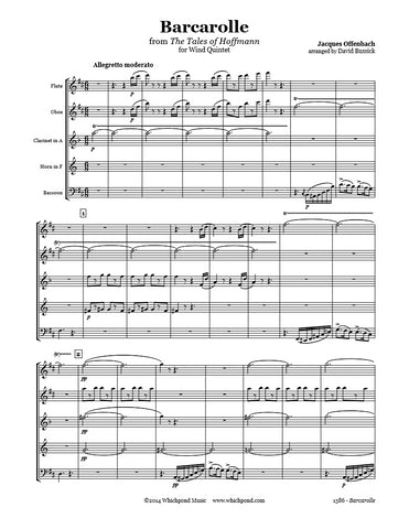 Offenbach Barcarolle Wind Quintet