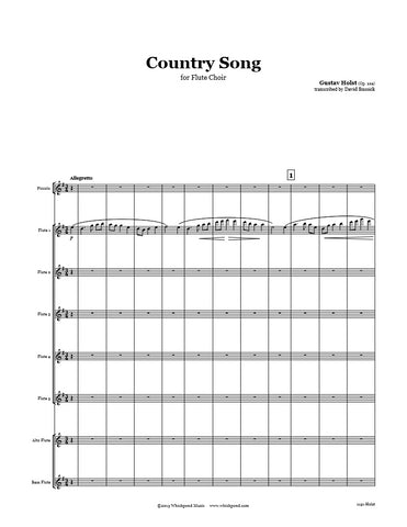 Holst Country Song Flute Choir