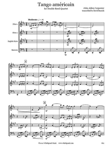 Carpenter Tango Américain Double Reed Quartet