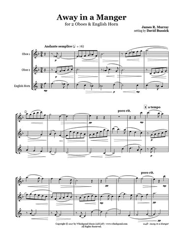 Away in a Manger Oboe/English Horn Trio