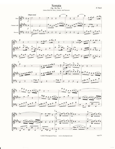 Bach Sonata Op. 16, No. 1 Oboe/Clarinet/Bassoon Trio