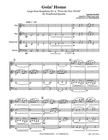 Dvořák Going Home Wind Quartet