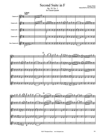 Holst Second Suite Clarinet Quintet
