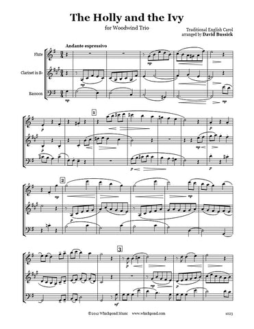 The Holly and The Ivy Flute/Clarinet/Bassoon Trio